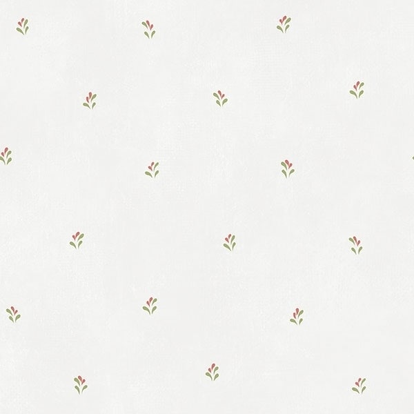 Manhattan Comfort Roanoke 32.7 Ft. X 20.5 In. Vinyl Red Mini Floral Toile Wallpaper Covering