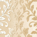 Manhattan Comfort Rockford 32.7 Ft. X 20.5 In. Vinyl Gold Damask Wallpaper Covering