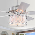 Manny Chrome 52 Inch 5 Blade Lighted Ceiling Fan