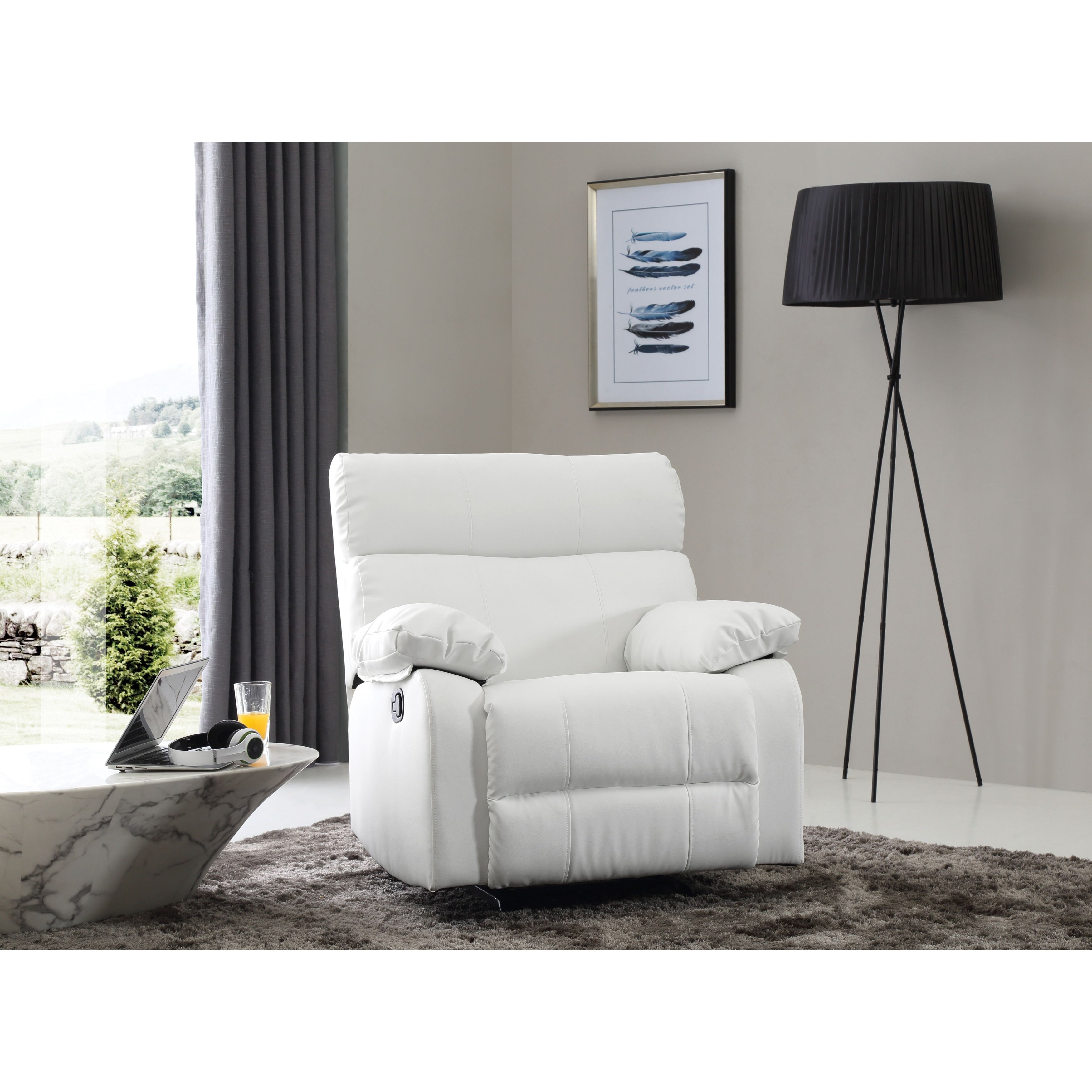 Manny Faux Leather Rocker Recliner