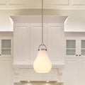 Mansfield 12 Inch 1 Light Champagne Gold Pendant Light With Opal Glass Shade