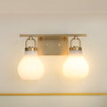 Mansfield 16 Inch 2 Light Champagne Gold Vanity Light With Opal Glass Shades