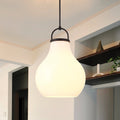 Mansfield 18 Inch 1 Light Matte Black Pendant Light With Opal Glass Shade