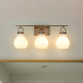 Mansfield 24 Inch 3 Light Champagne Gold Vanity Light With Opal Glass Shades