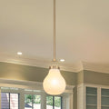 Mansfield 6 Inch 1 Light Champagne Gold Pendant Light With Opal Glass Shade
