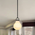 Mansfield 6 Inch 1 Light Matte Black Pendant Light With Opal Glass Shade