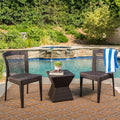 Mansfield Outdoor 3 Piece Square Wicker Chat Set By Christopher Knight Home