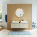 Carson Carrington Salungen Maple Wall Mounted Round Accent Mirror
