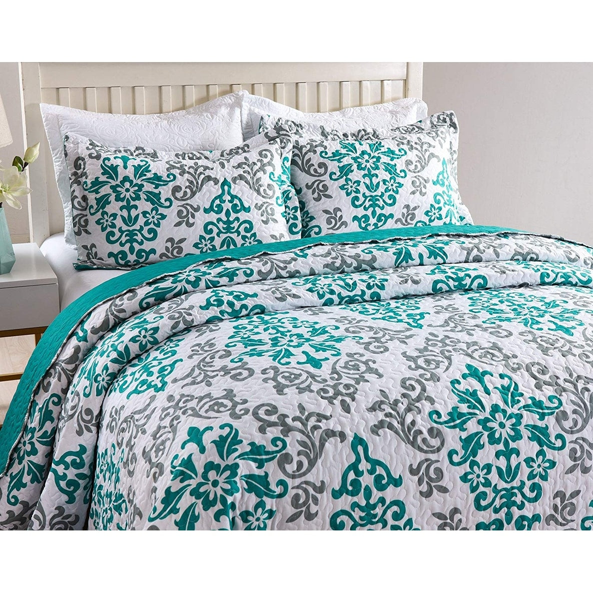 Marcielo 3 Piece Quilted Bedspread Printed Quilt Quilt Set Bedding Throw Blanket Coverlet Oversize Lightweight Bedspread Katrina