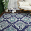Marama Medallion Indoor Outdoor Area Rug 2 X 7