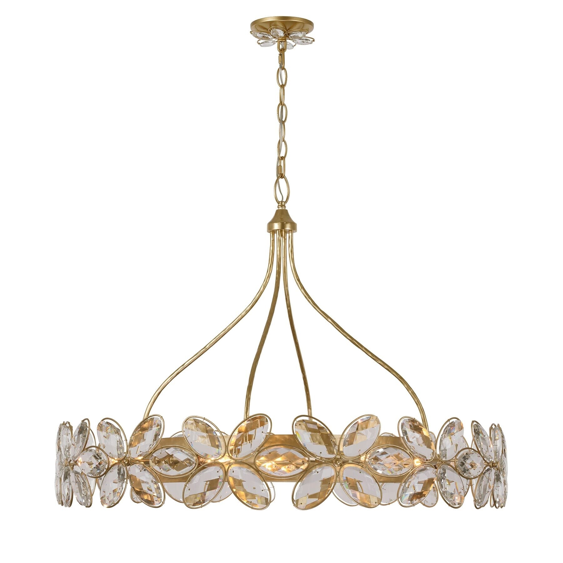Marbella 14 Light Chandelier In Gold Shimmer By Breegan Jane