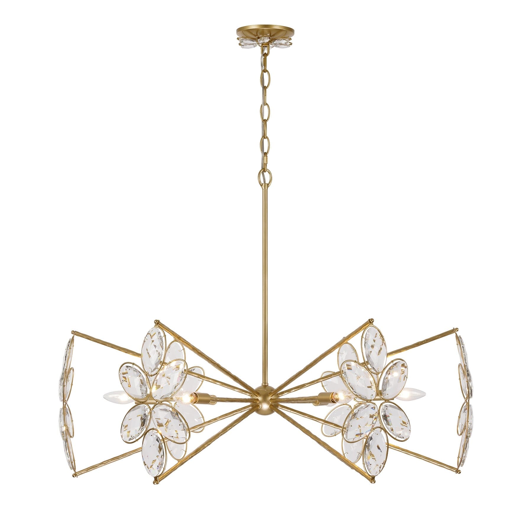 Marbella 6 Light Chandelier In Gold Shimmer By Breegan Jane