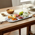 Marble Cheese Serving Board With Leather Tie 15.0 L X 8.75 W X 0.5 H