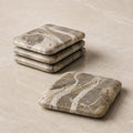 Marble Mosaics Marble Coaster Set Decorative Tabletop Accent