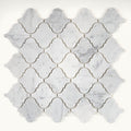 Marble Polished 3X3 Inch Baroque Mosaic In Carrara White 13X13