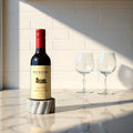 Marble Twisted Scalloped Bottle Holder 5.5 L X 5.5 W X 2.25 H