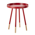 Marcella Paint Dipped Round Spindle Tray Top Side Table Inspire Q Modern