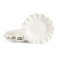 Marchesa Lotus 4 Piece Stoneware Dinner Plate Set White