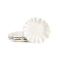 Marchesa Lotus 4 Piece Stoneware Salad Plate Set White