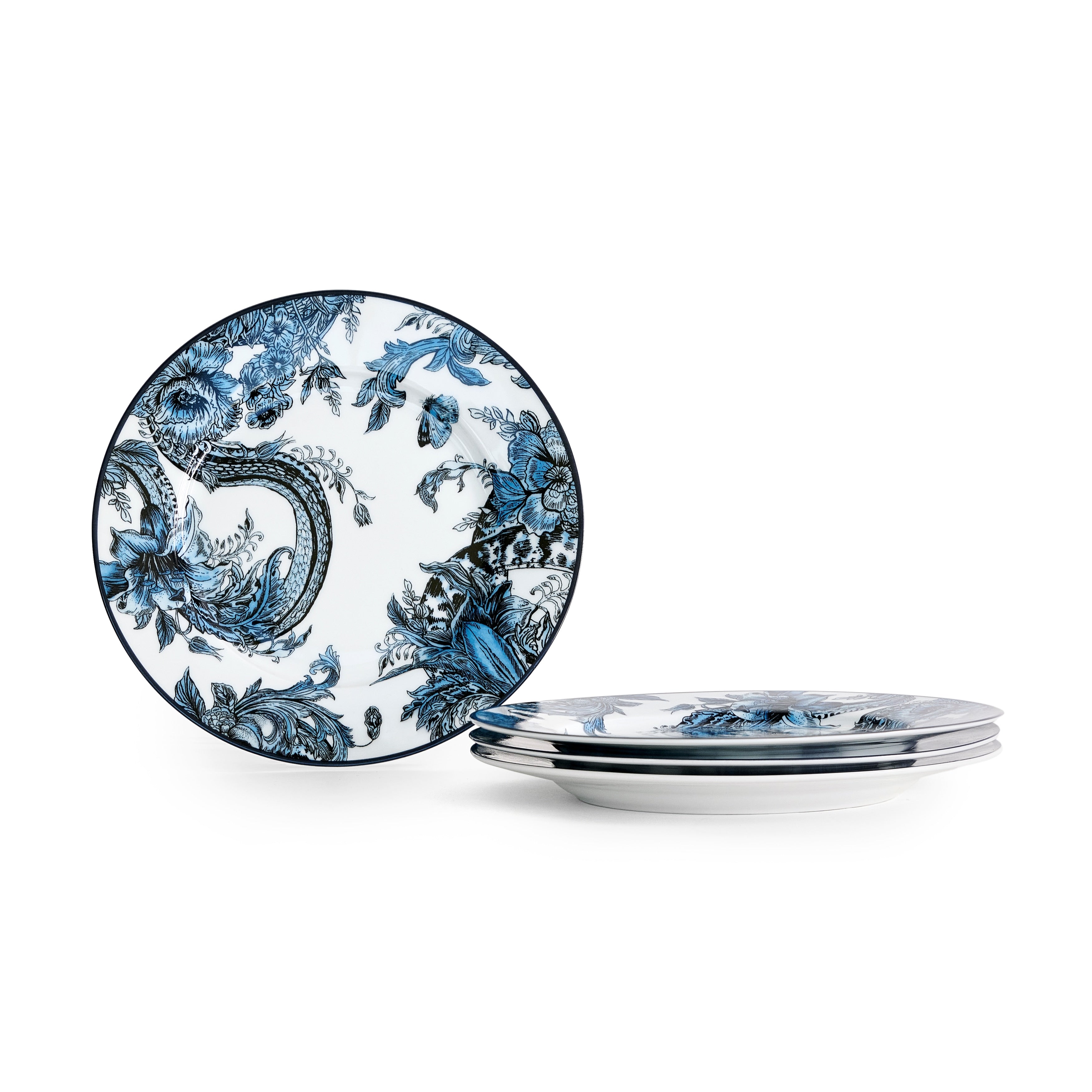 Marchesa Monarcha 4 Piece Porcelain Salad Plate Set