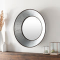 Marcie Farmhouse Galvanized Metal 31.75 Inch Round Mirror 32 X 32