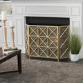 Margaret 3 Panel Iron Fireplace Screen By Christopher Knight Home