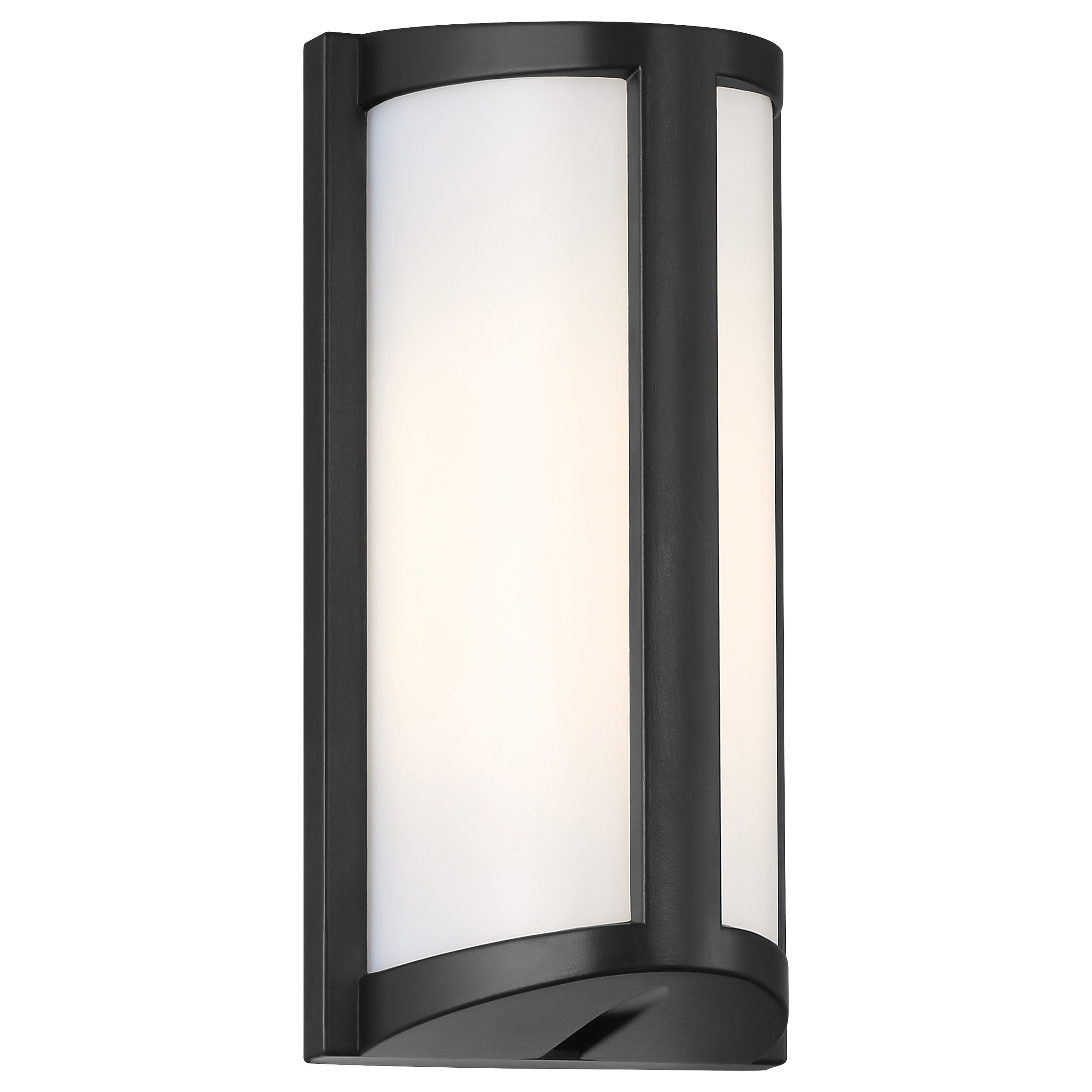 Margate Black Marine Grade Led Wall Sconce With Acrylic Lens