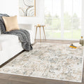 Margolette Floral Silver Blue Area Rug 10X14