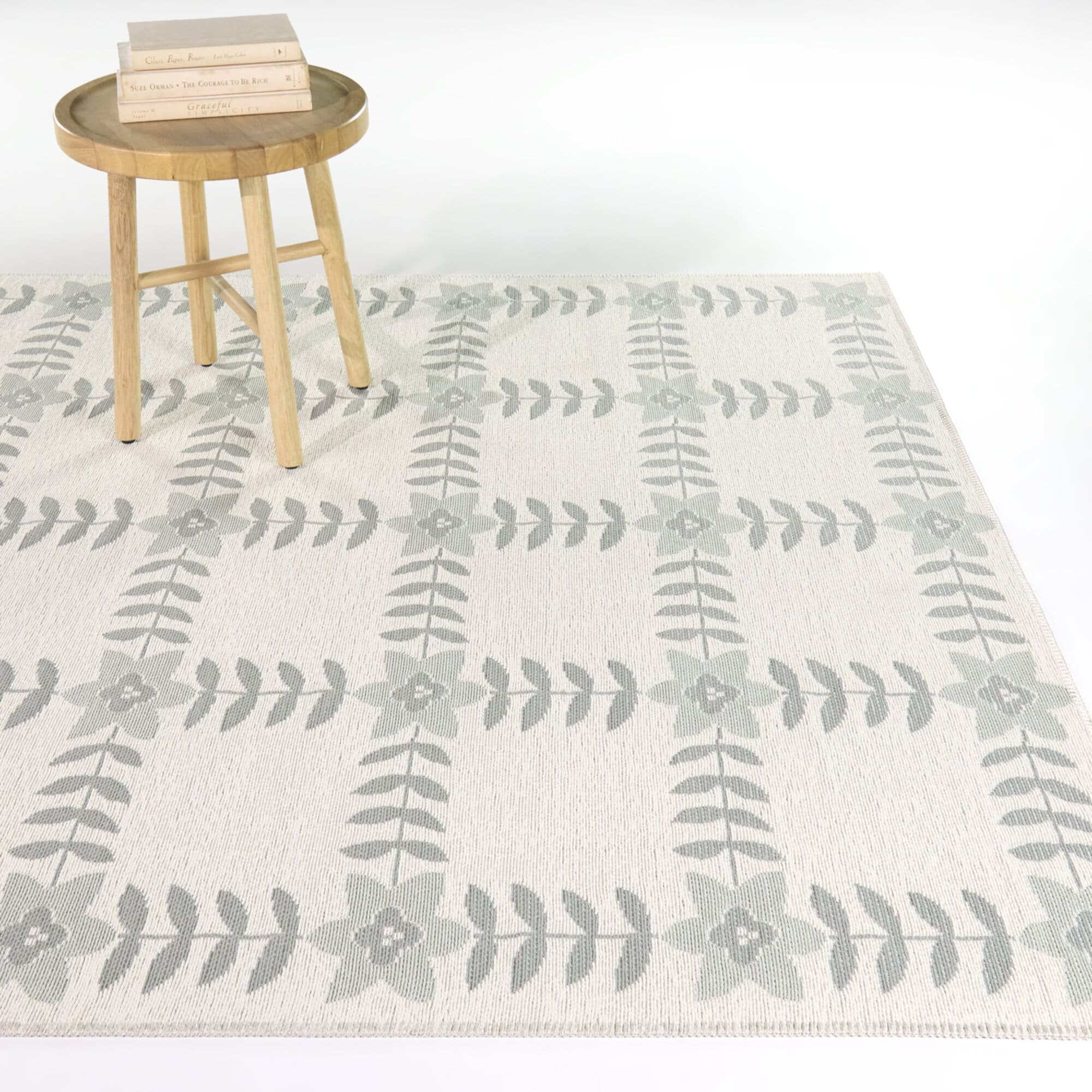 Margolles Floral Grid Indoor Outdoor Area Rug