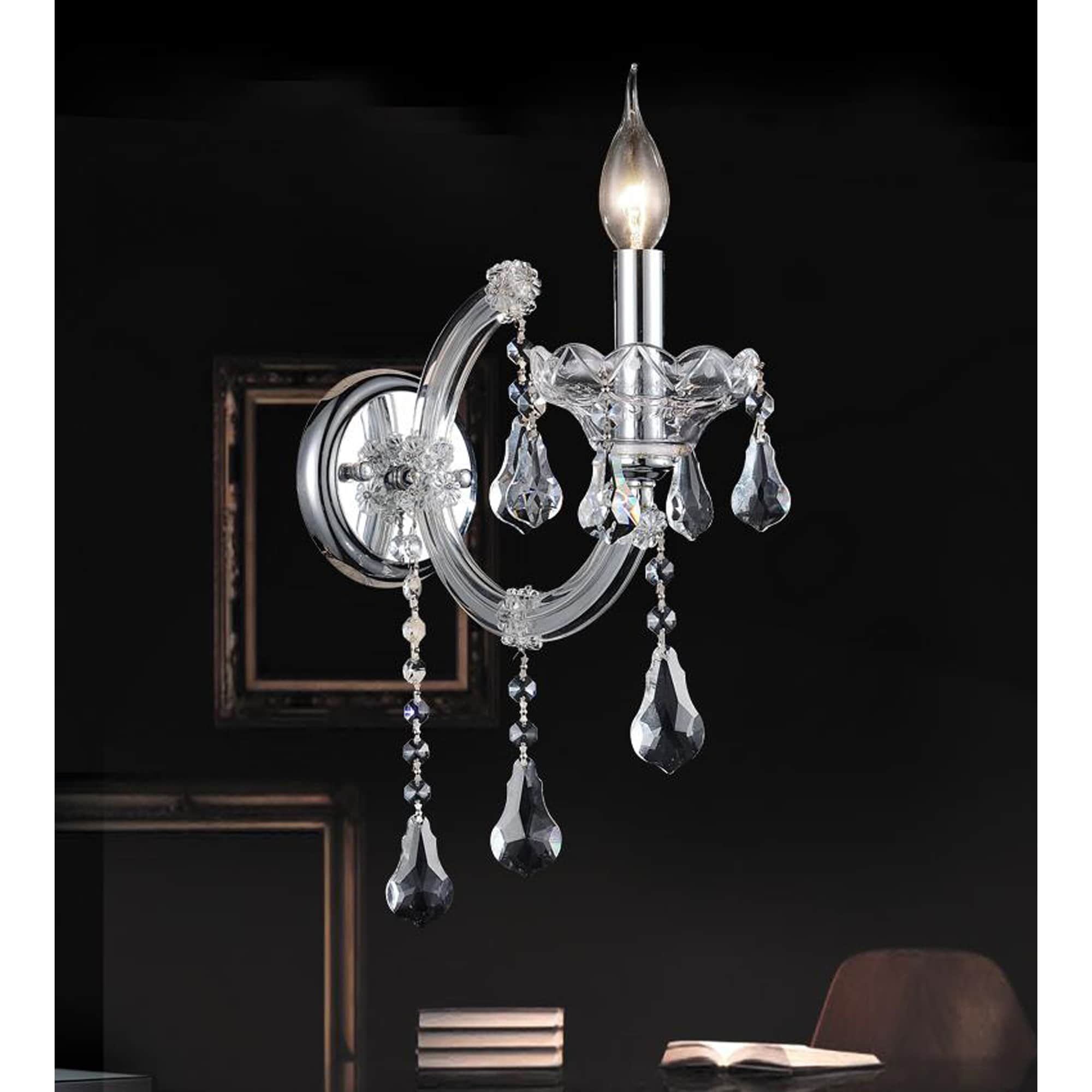Gracewood Hollow Bouyain 1 Light Wall Sconce With Chrome Finish