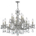 Crystorama Maria Theresa Collection 12 Light Polished Chrome Crystal Chandelier Chrome