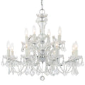 Crystorama Maria Theresa Collection 12 Light Polished Chrome Swarovski Strass Crystal Chandelier Chrome
