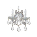 Crystorama Maria Theresa Collection 2 Light Polished Chrome Swarovski Strass Crystal Wall Sconce