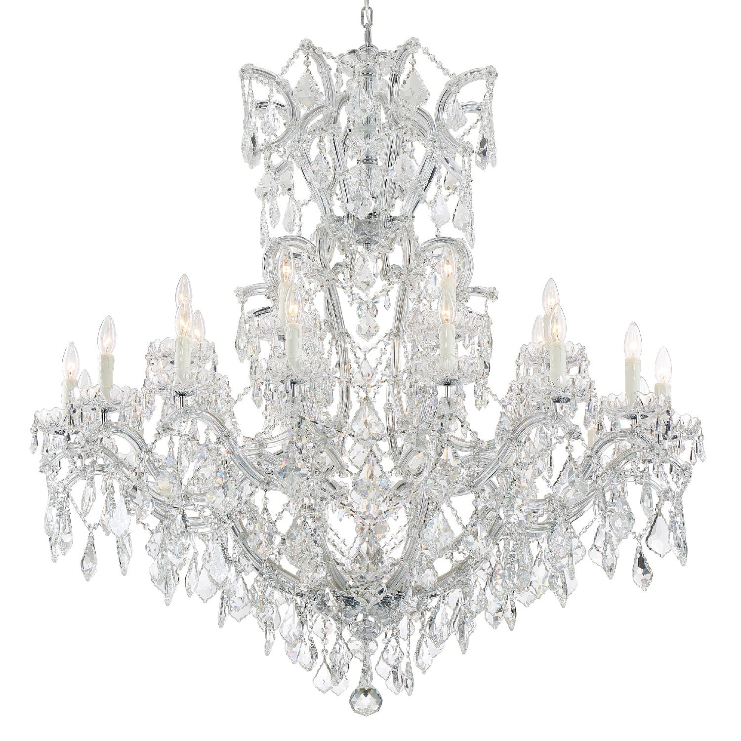 Crystorama Maria Theresa 25 Light Chrome Crystal Chandelier Chrome