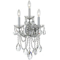 Crystorama Maria Theresa 3 Light Chrome Crystal Wall Sconce