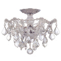 3 Light Chrome Crystal Semi Flush Mount