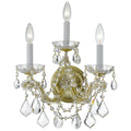 Crystorama Maria Theresa Collection 3 Light Gold Crystal Wall Sconce