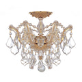 Crystorama Maria Theresa Collection 3 Light Gold Swarovski Strass Crystal Semi Flush Mount
