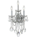 Crystorama Maria Theresa 3 Light Chrome Swarovski Spectra Crystal Wall Sconce