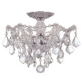 Maria Theresa 3 Light Chrome Swarovski Strass Crystal Semi Flush Mount Polished Chrome