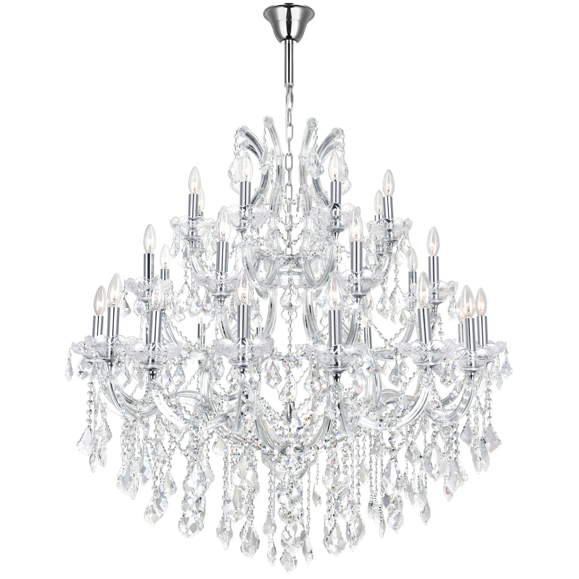 Chrome Finish 33 Light Chandelier