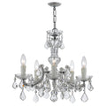 5 Light Chrome Crystal Mini Chandelier Polished Chrome