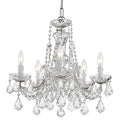 Crystorama Maria Theresa Collection 5 Light Polished Chrome Chandelier
