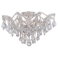 5 Light Chrome Crystal Semi Flush Mount