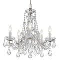 Maria Theresa 5 Light Polished Chrome Swarovski Spectra Crystal Chandelier Polished Chrome