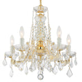 Crystorama Maria Theresa Collection 5 Light Gold Swarovski Spectra Crystal Chandelier Gold