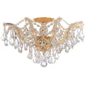Crystorama Maria Theresa Collection 5 Light Gold Swarovski Spectra Crystal Semi Flush Mount