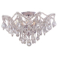 Crystorama Maria Theresa Collection 5 Light Polished Chrome Swarovski Spectra Crystal Semi Flush Mount
