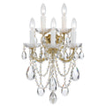 Crystorama Maria Theresa Collection 5 Light Gold Swarovski Strass Crystal Wall Sconce