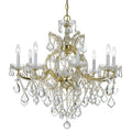 Maria Theresa 9 Light Gold Swarovski Spectra Crystal Chandelier Gold